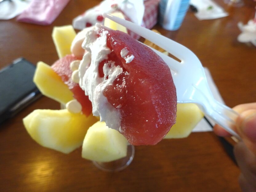 まるせい蜜入りサンふじパフェワイン煮画像